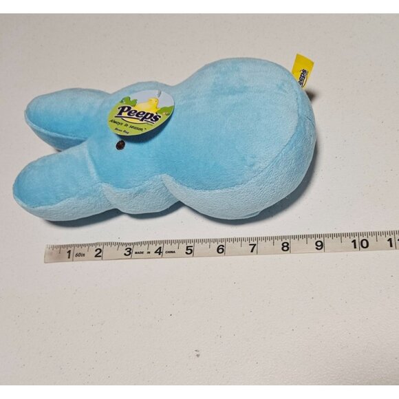 Peeps Marshmallow Easter Bunny 9 Inch Blue Rabbit Plush Stuffed Animal Toy - Picture 9 of 9